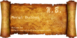 Mergl Bulcsú névjegykártya