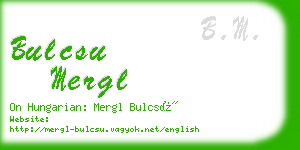 bulcsu mergl business card